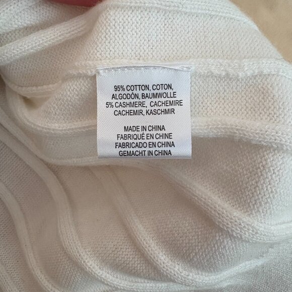 Minnie Rose Cotton Cashmere Preppy Striped Cardigan with Pockets! Size S - Picture 8 of 9